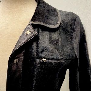 ELIE TAHARI Black Pony and Leather Jacket Women’s Small